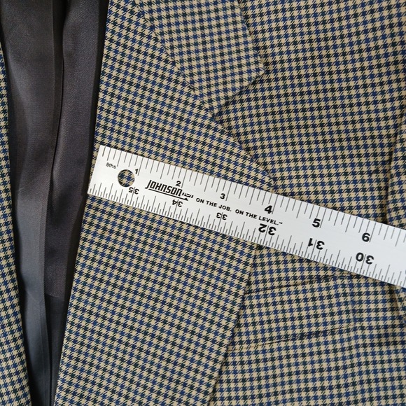 Oscar De La Renta 42L Mens Sport Coat Blazer Jacket 21x33 Tall Long Defect Wool - Picture 10 of 16